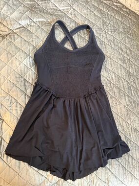 FP Movement by Free People Black Crossback Romper Dress